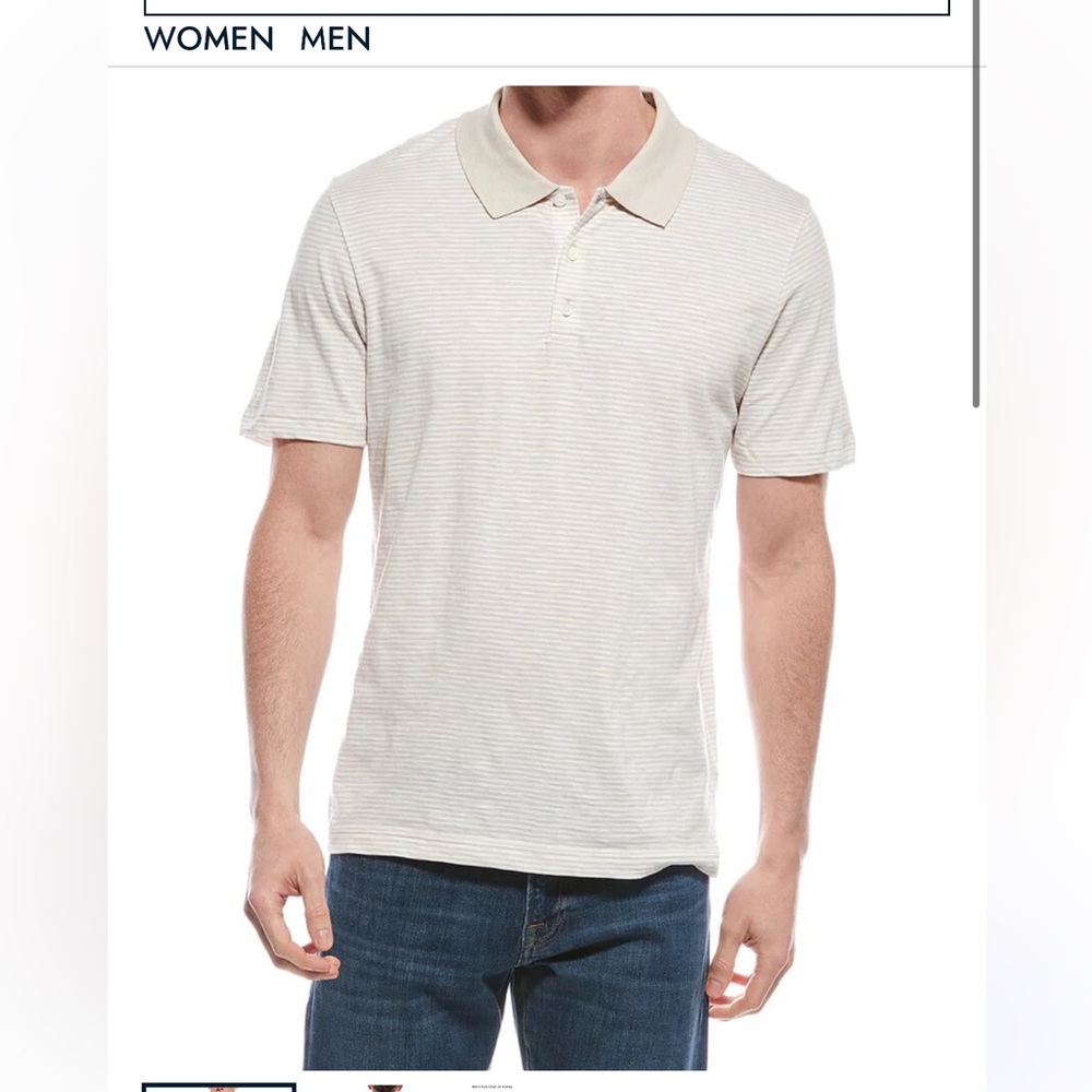 Theory Men's Light Gray Polo Shirt